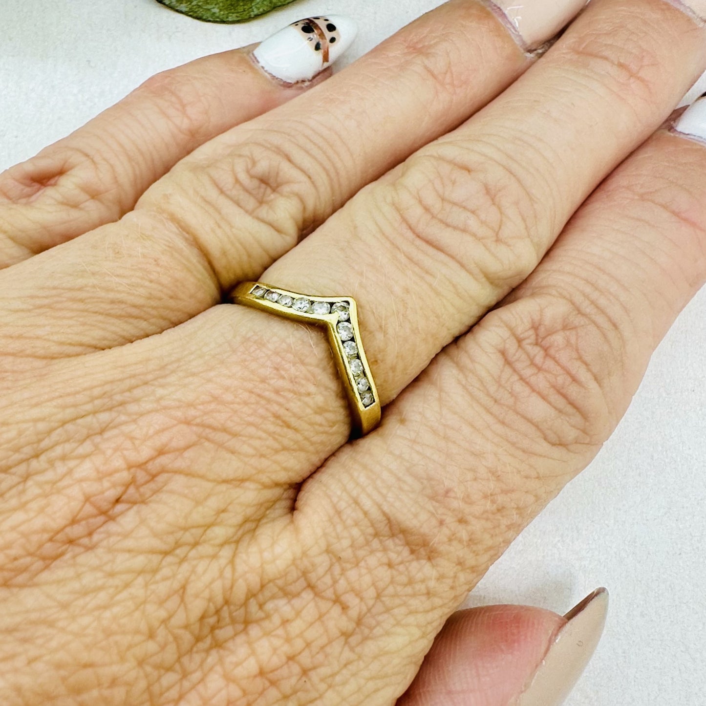 Bague Or Jaune avec Oxydes