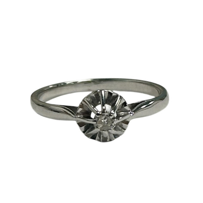 Bague Or avec Diamant Solitaire 0,15ct