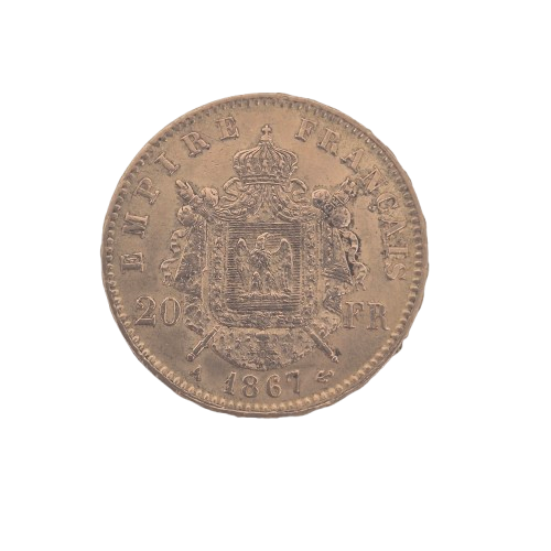 Pièce Napoléon III 20 Francs Or 1858