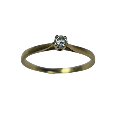 Solitaire avec diamant de 0,10 carat