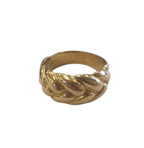 Bague Fantaisie en Or Jaune 18K T.58