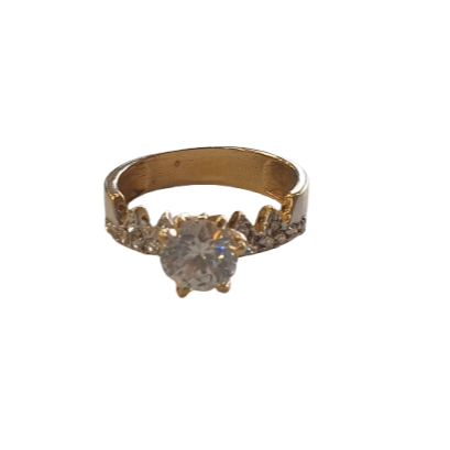 Bagues Or Jaune 18k avec Oxyde de Zirconium