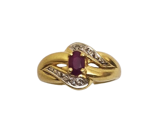Bague en Or Jaune 18K Taille-57