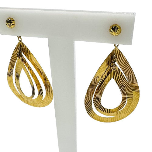 Boucles d'Oreille Pendantes Or Jaune