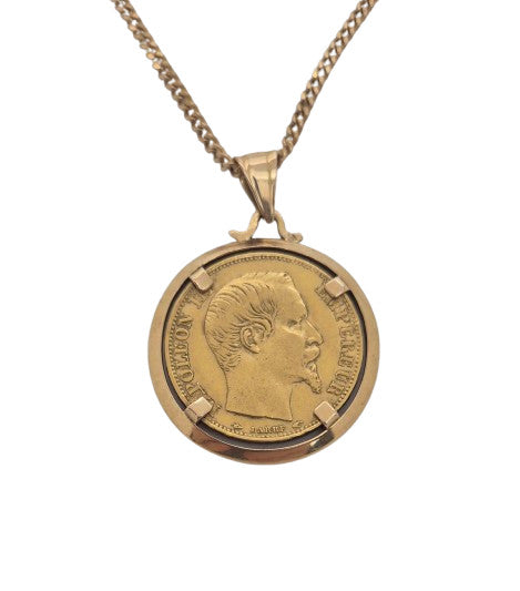 Pendentif Or Pièce Napoléon III 20 francs 1854