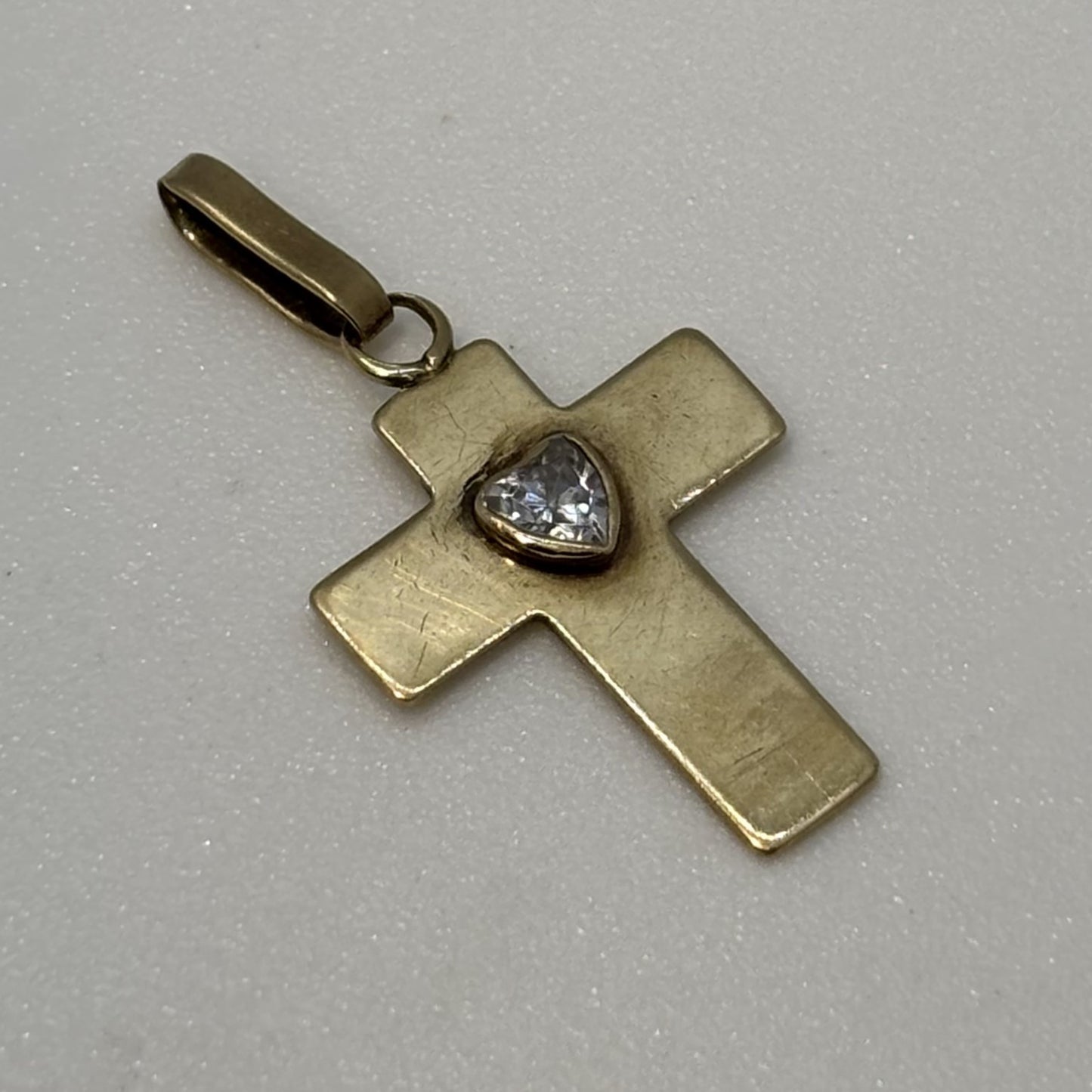 Pendentif Croix Or avec Oxyde