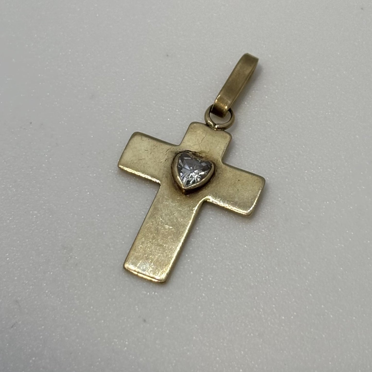 Pendentif Croix Or avec Oxyde