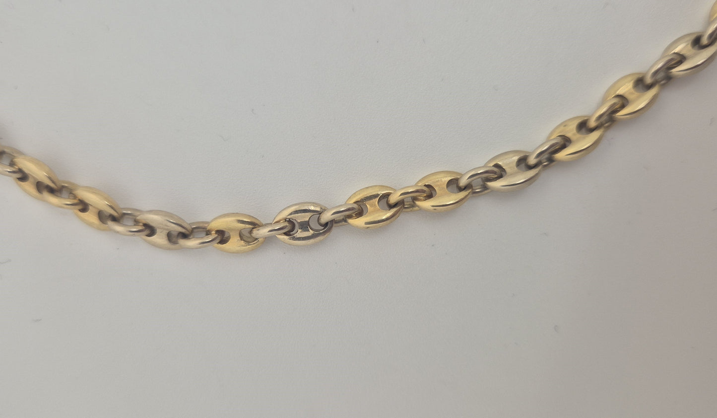 Collier 2 Ors Maille Grain de Café