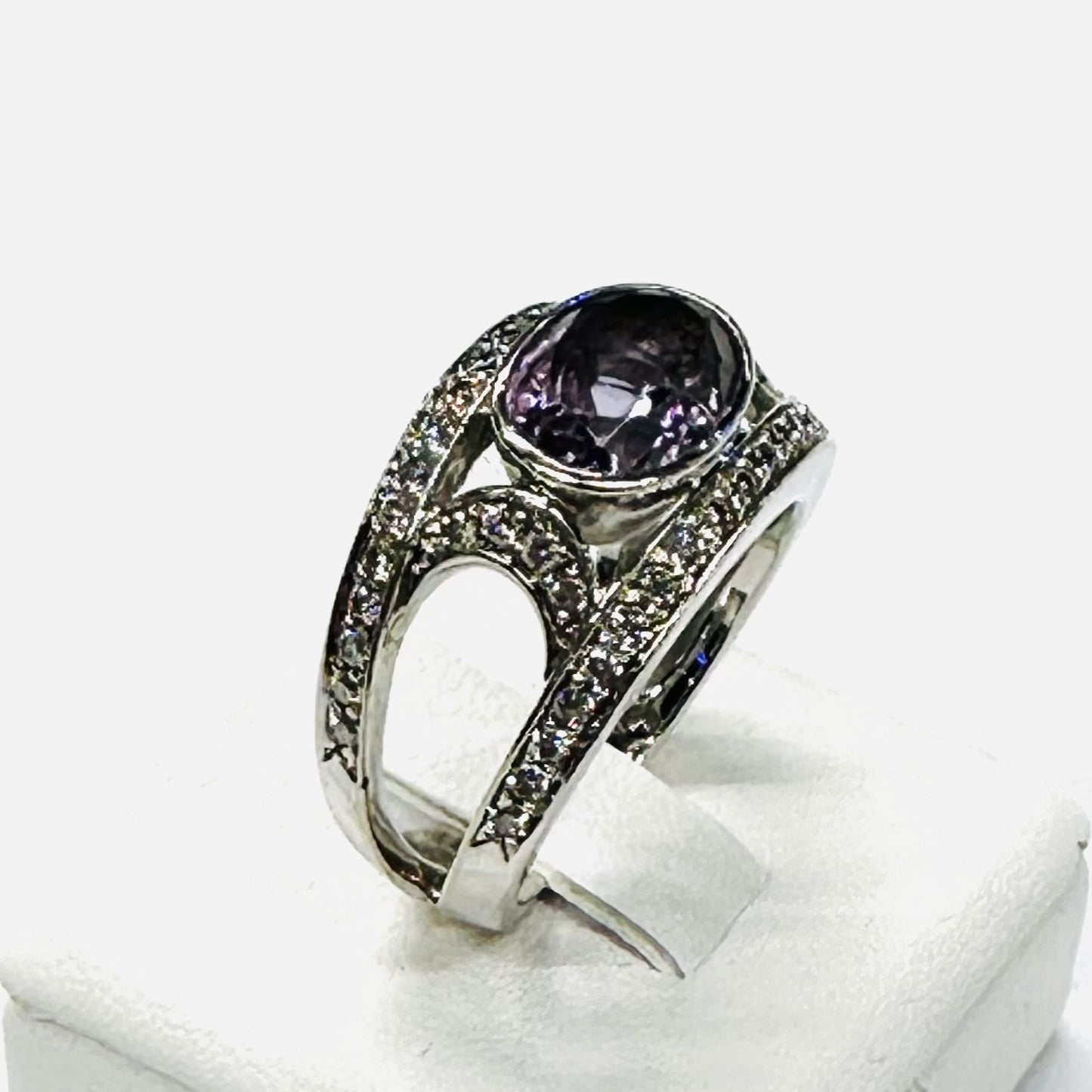 Bague Or avec Améthyste et Diamants