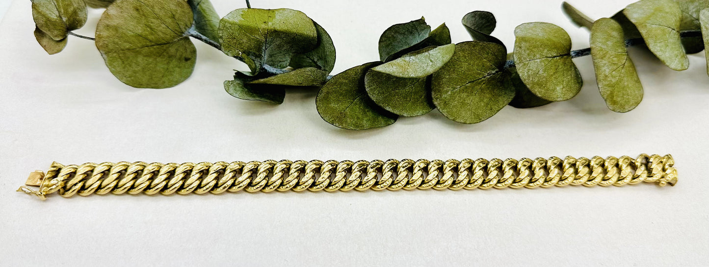 Bracelet Or Maille Américaine