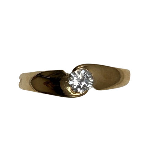 Bague Or avec Diamant Solitaire 0,20ct