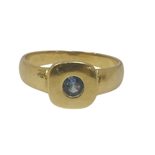 Bague Or avec Pierre Bleue