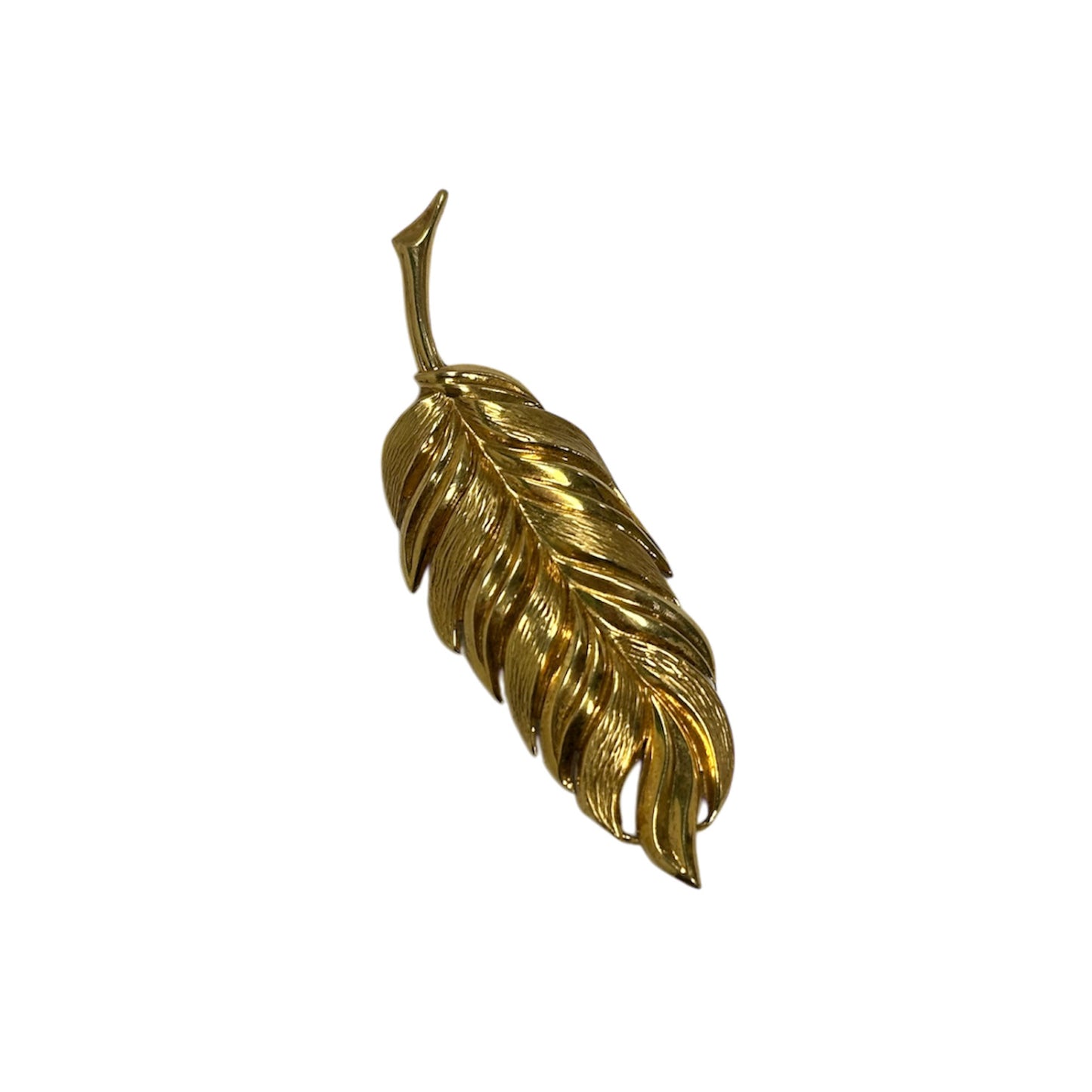 Broche Or Feuille