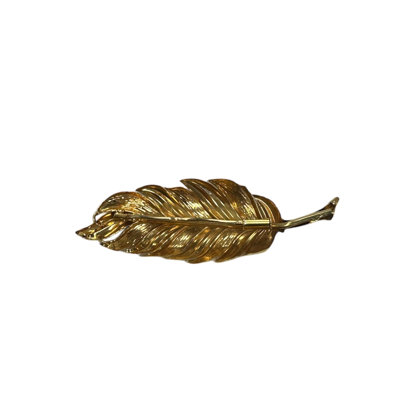 Broche Or Feuille