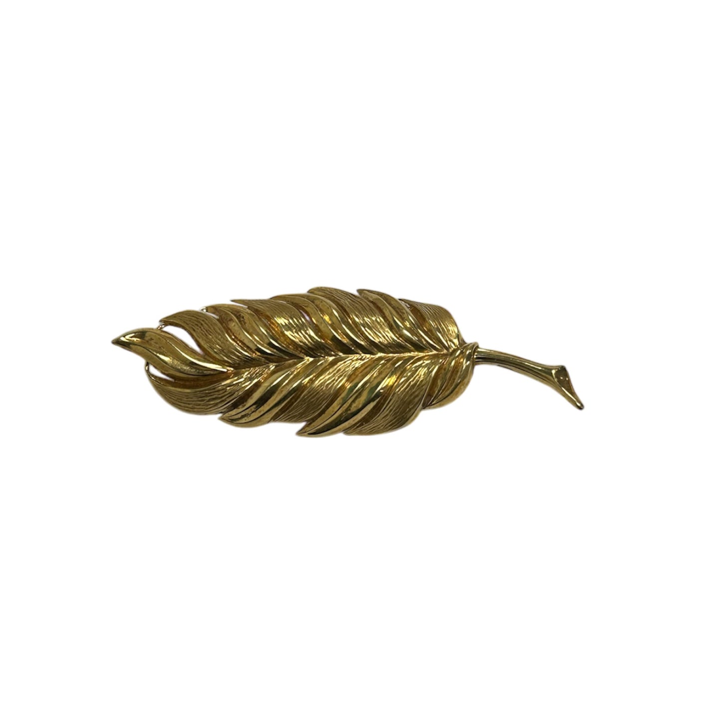 Broche Or Feuille