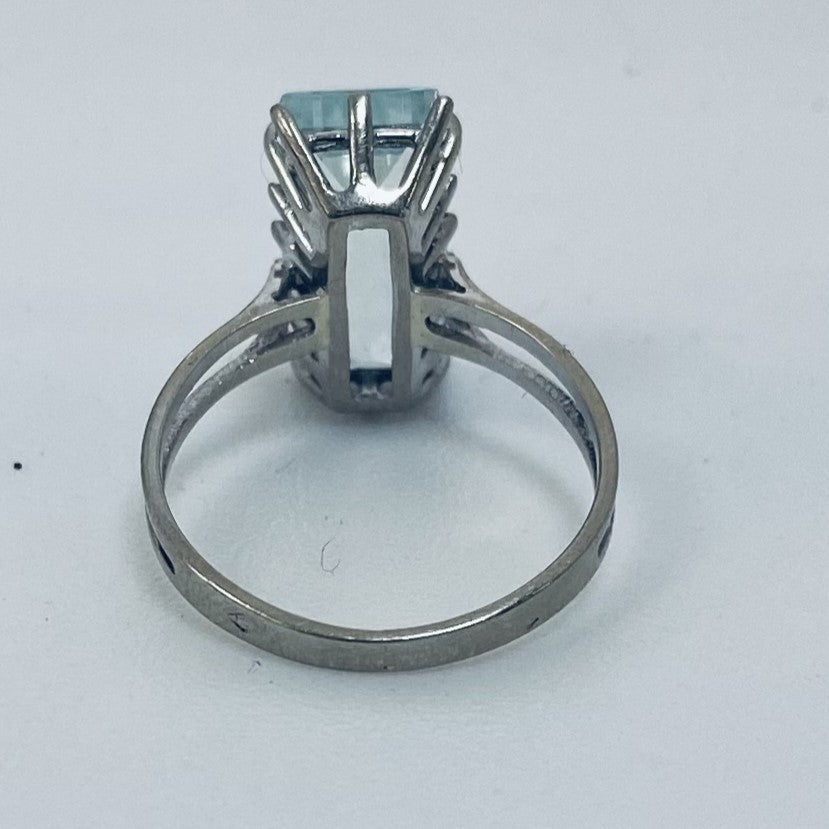 Bague Or avec Aigue Marine