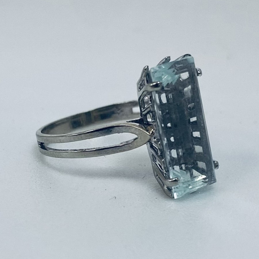 Bague Or avec Aigue Marine