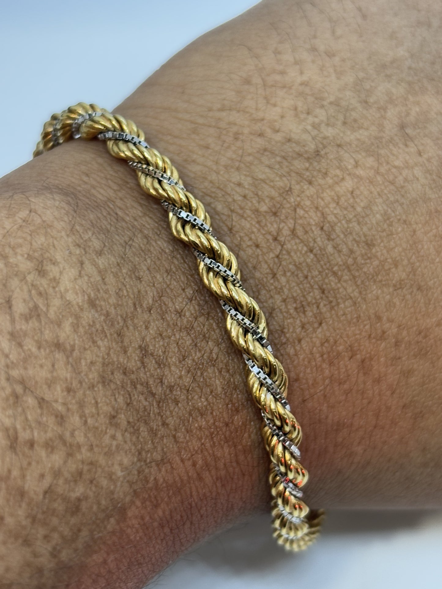 Bracelet 2 Ors Maille Corde