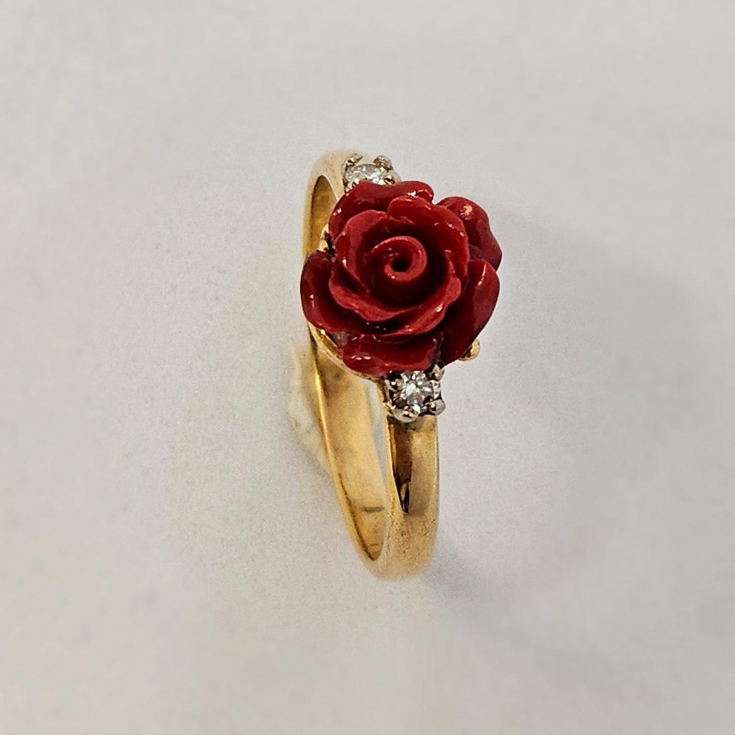 Bague avec Rose en Céramique