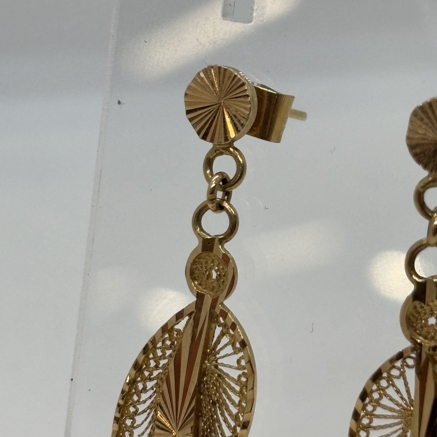 Boucles d'Oreille Pendantes Or Jaune