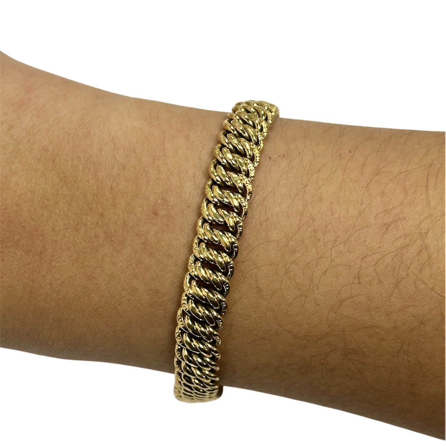 Bracelet Or Jaune Maille Américaine