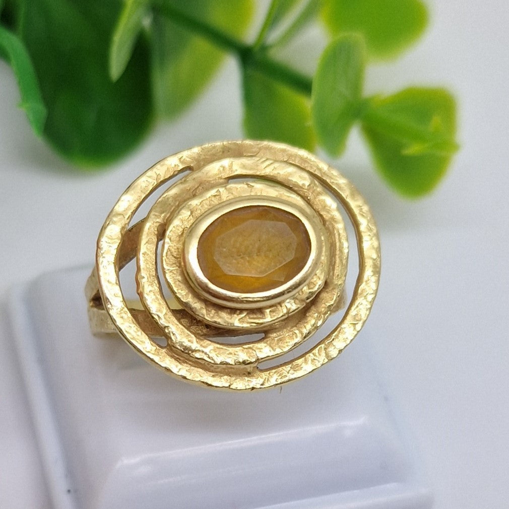 Bague Or avec Citrine