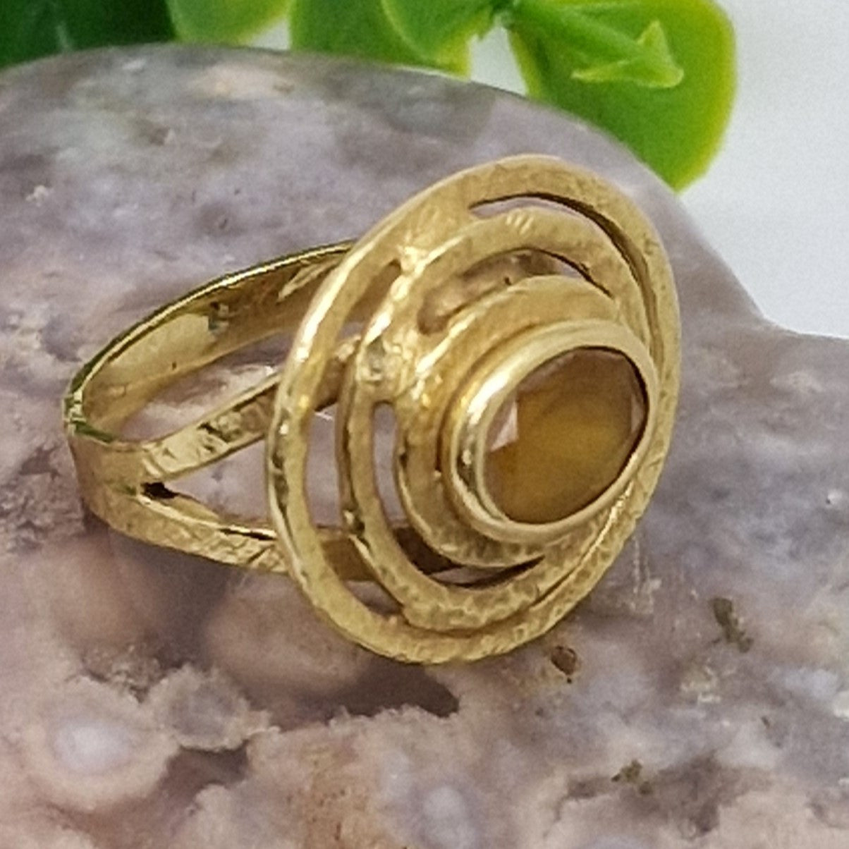 Bague Or avec Citrine