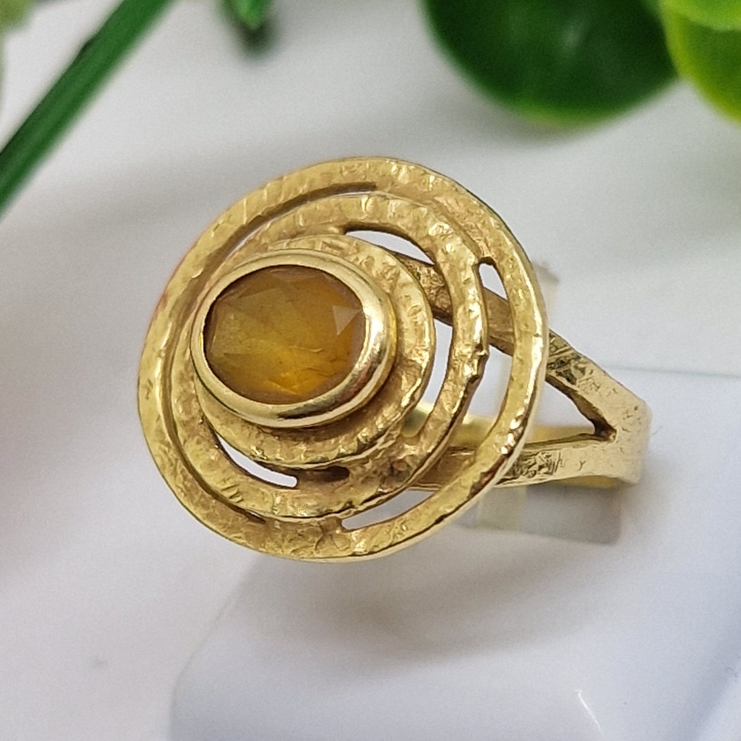 Bague Or avec Citrine