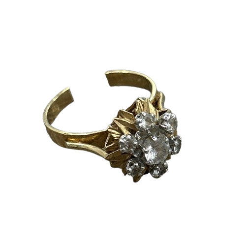 Bague Fleur Or avec Oxydes