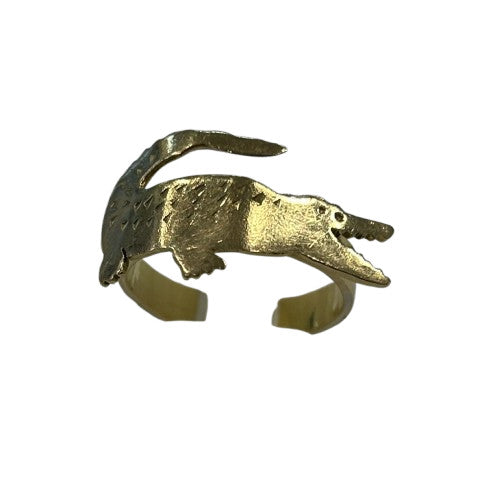 Bague Crocodile Or Jaune