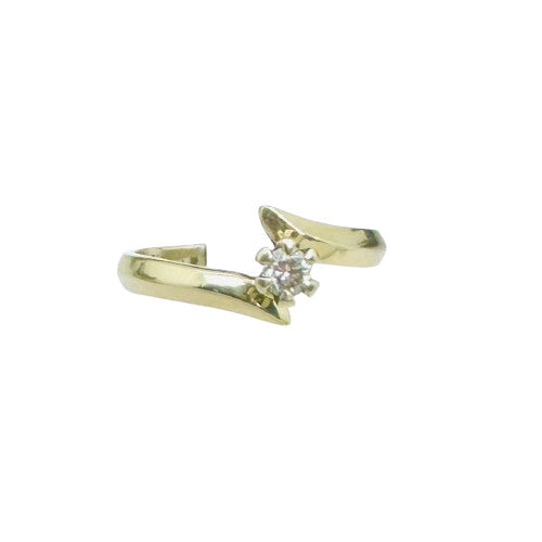 Bague Or avec Solitaire 0.10ct