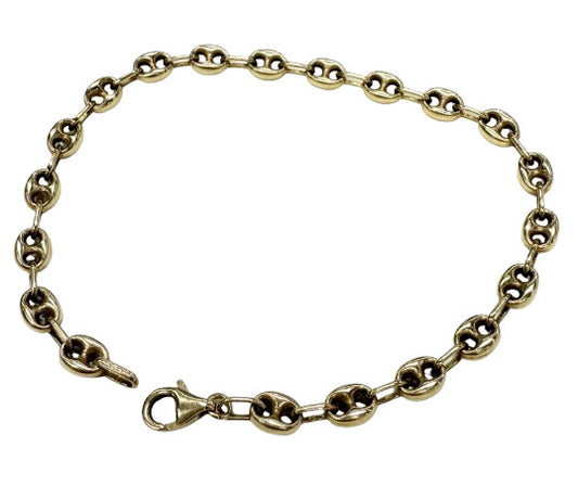 Bracelet Or Maille Grain de Café