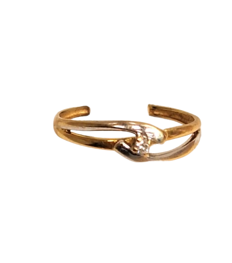 Solitaire en Or Jaune 18K avec Diamant 0.02ct