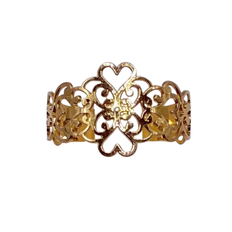 Bague Fleur en Or Jaune 18K T.54
