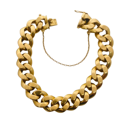 Bracelet Maillon Gourmette Or Jaune 18K 22,19 Grs