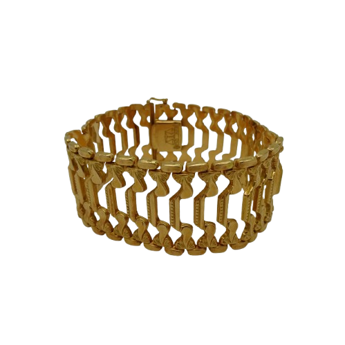 Bracelet Manchette Or Jaune 18K Lg20