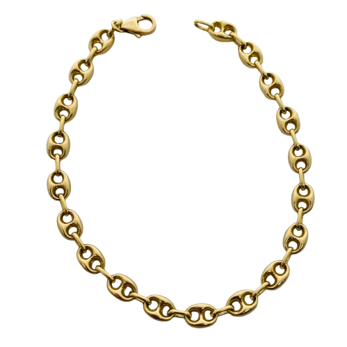 Bracelet Grain de Café en Or Jaune 18K