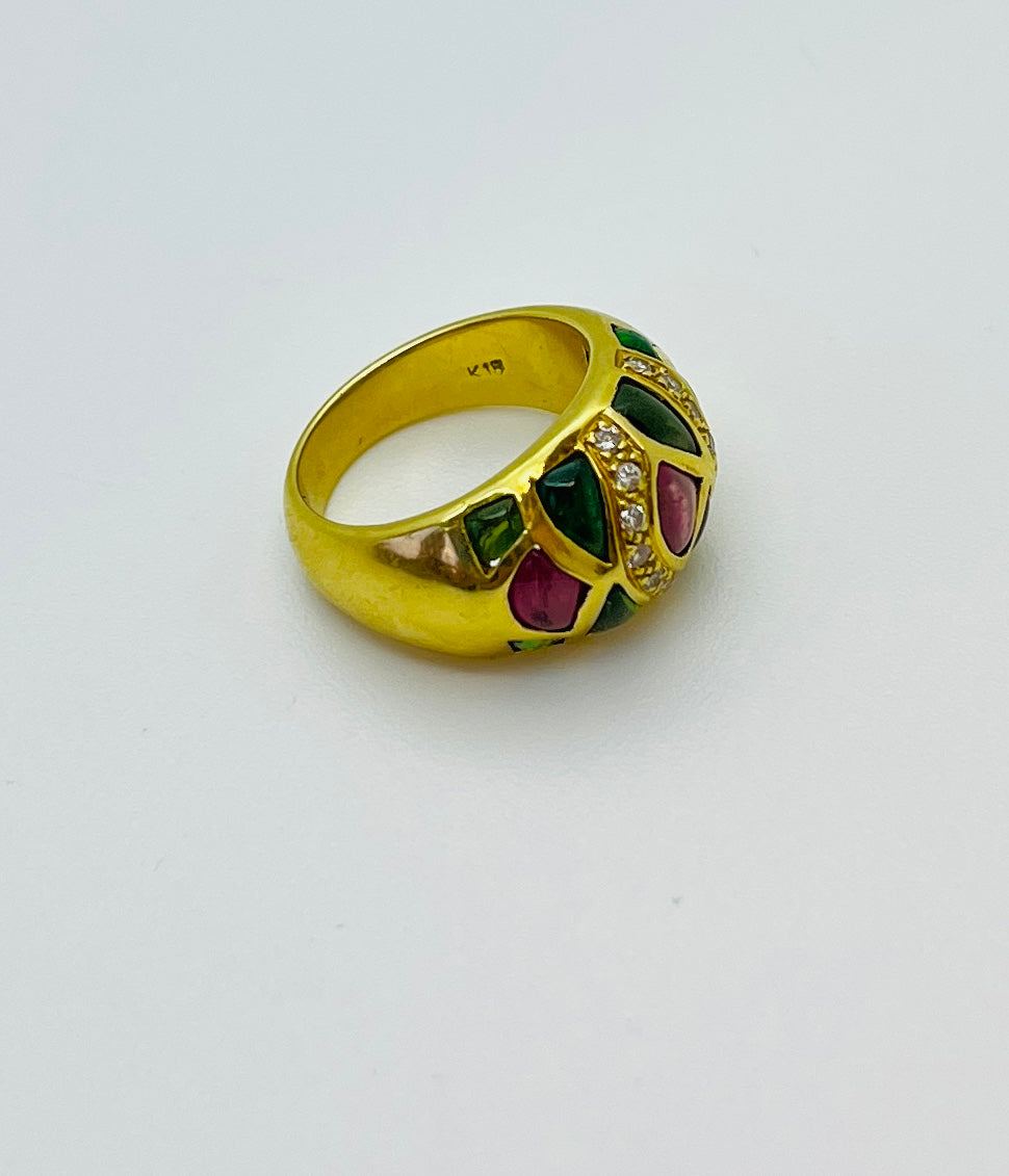 Bague Tourmaline et Diamants