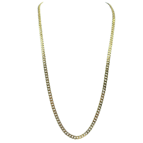 Collier or jaune maille gourmette