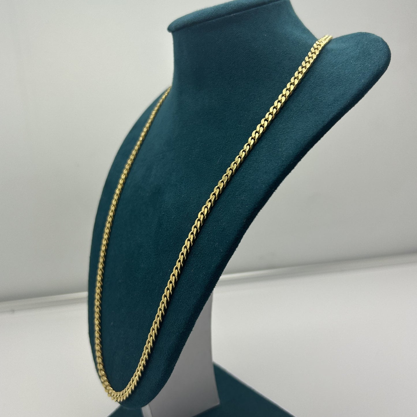 Collier or jaune maille gourmette