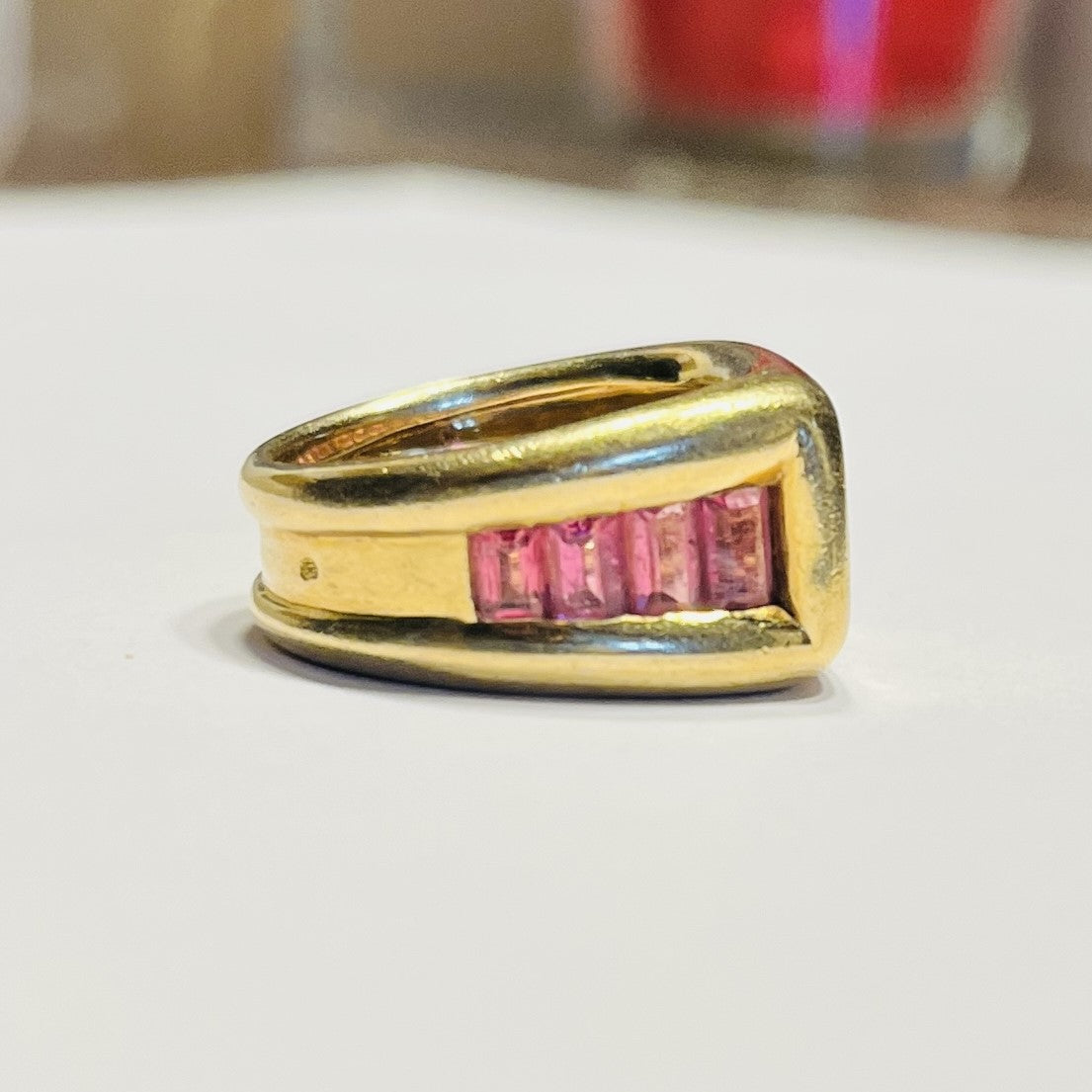 Bague Chevalière ligne de Tourmaline