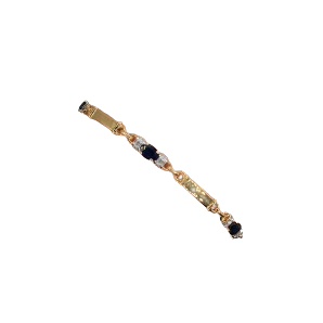 Bracelet Maillon Or Jaune 18K avec Diamants et Pierres Précieuses