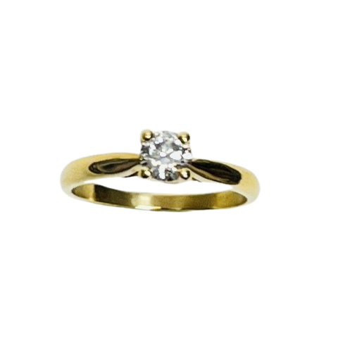 Bague or avec diamant 0,40ct