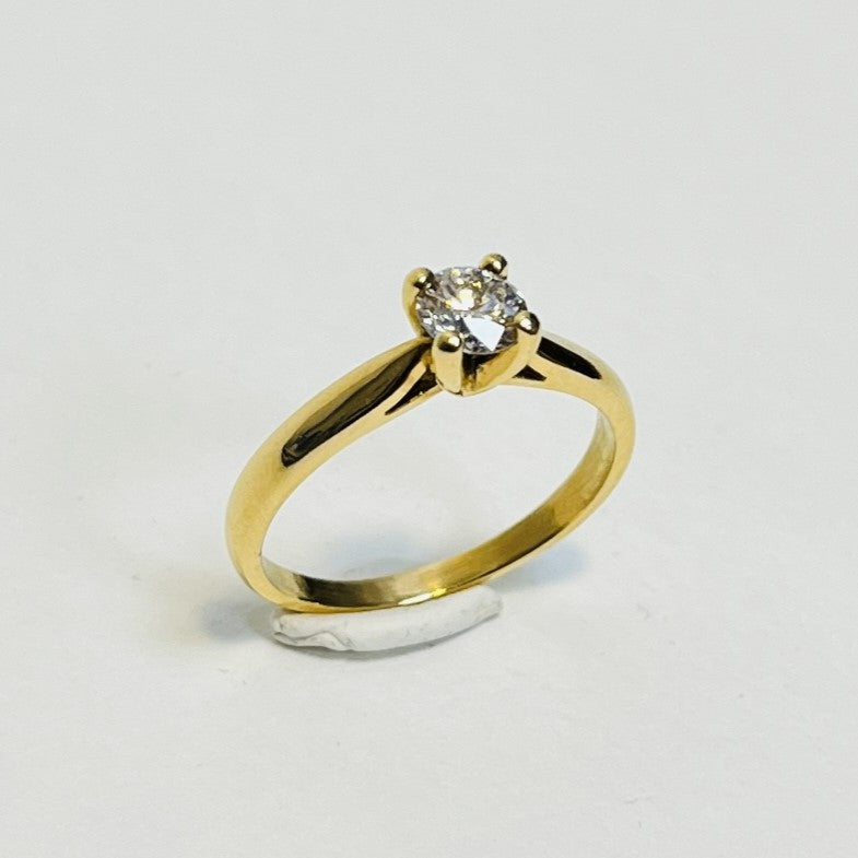 Bague or avec diamant 0,40ct