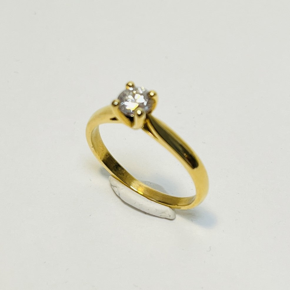 Bague or avec diamant 0,40ct