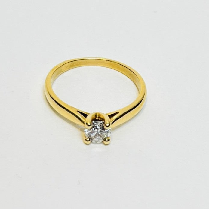 Bague or avec diamant 0,40ct