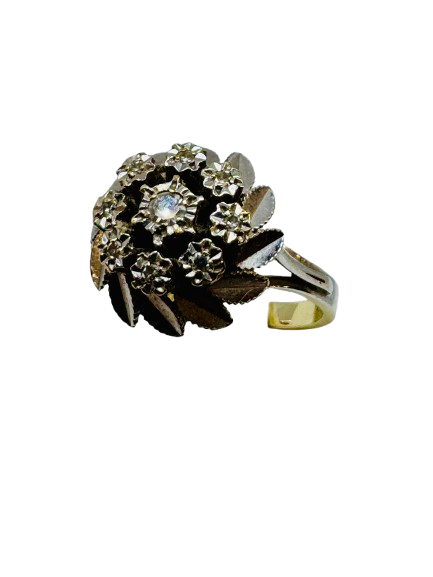 Bague Chou en Or Blanc 18K avec Diamants