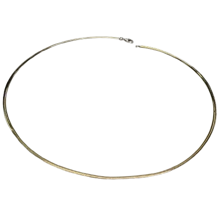 Collier Cable Or Jaune et Blanc 18k