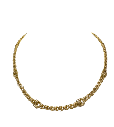 Collier Chaine Or Jaune Fantaisie 14K 55cm