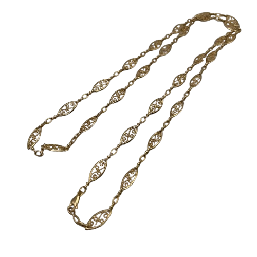 Collier Sautoir Or Jaune Filigrane